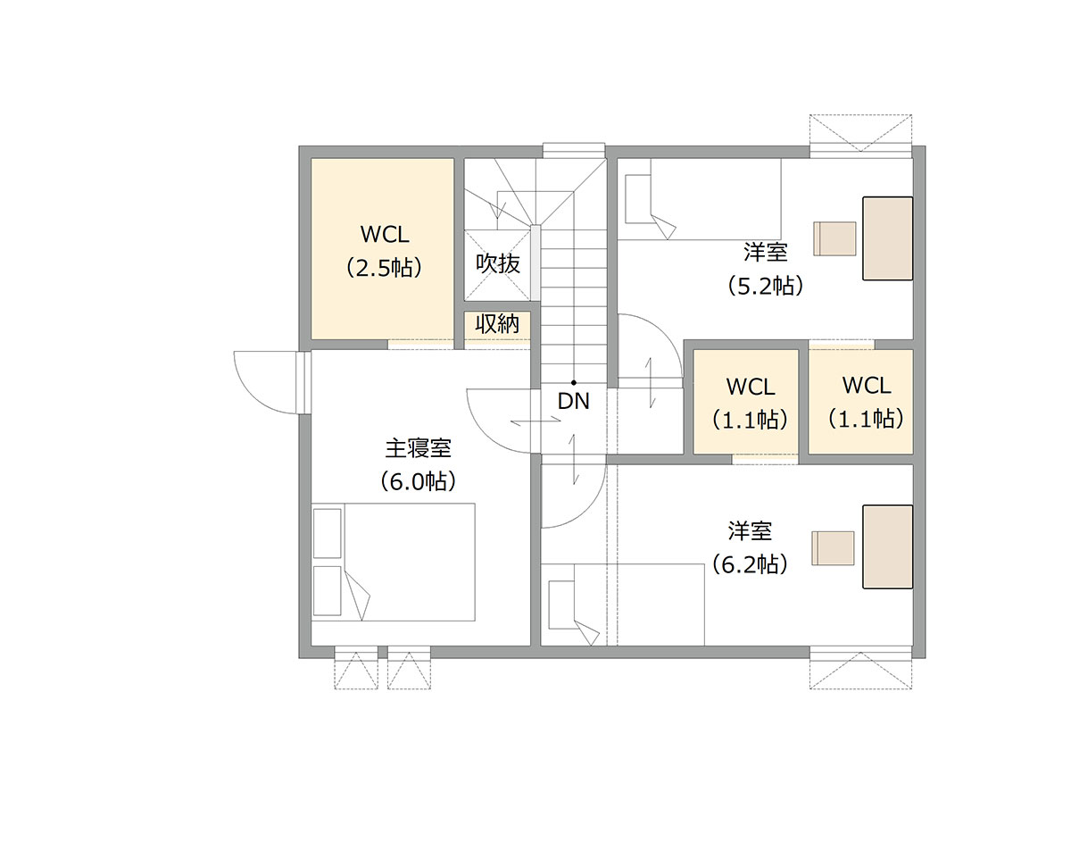 図：2Fの間取り図