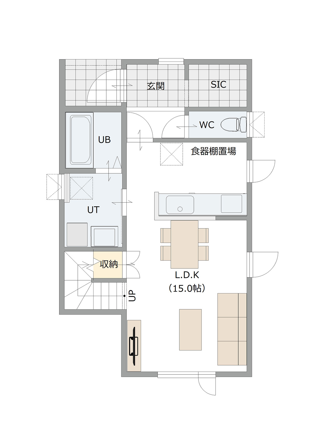 図：1Fの間取り図