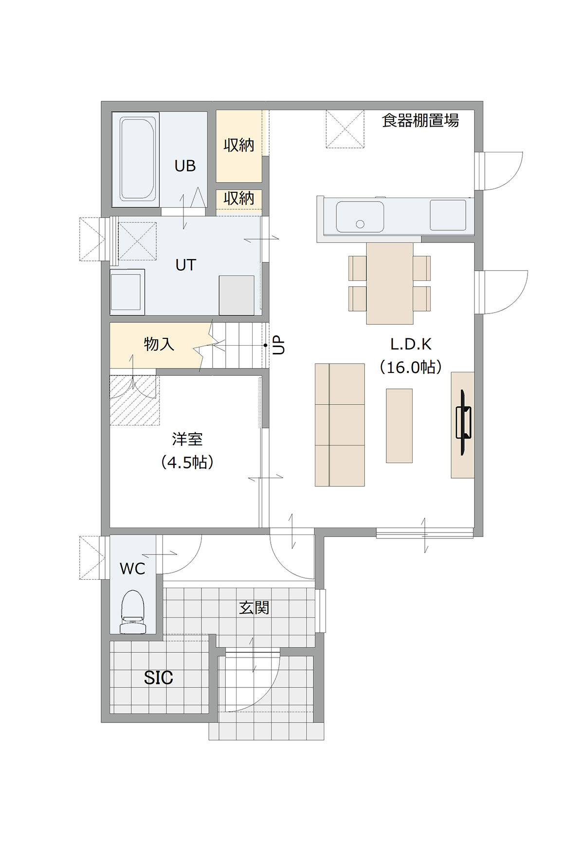 図：HC35-2N 1Fの間取り図