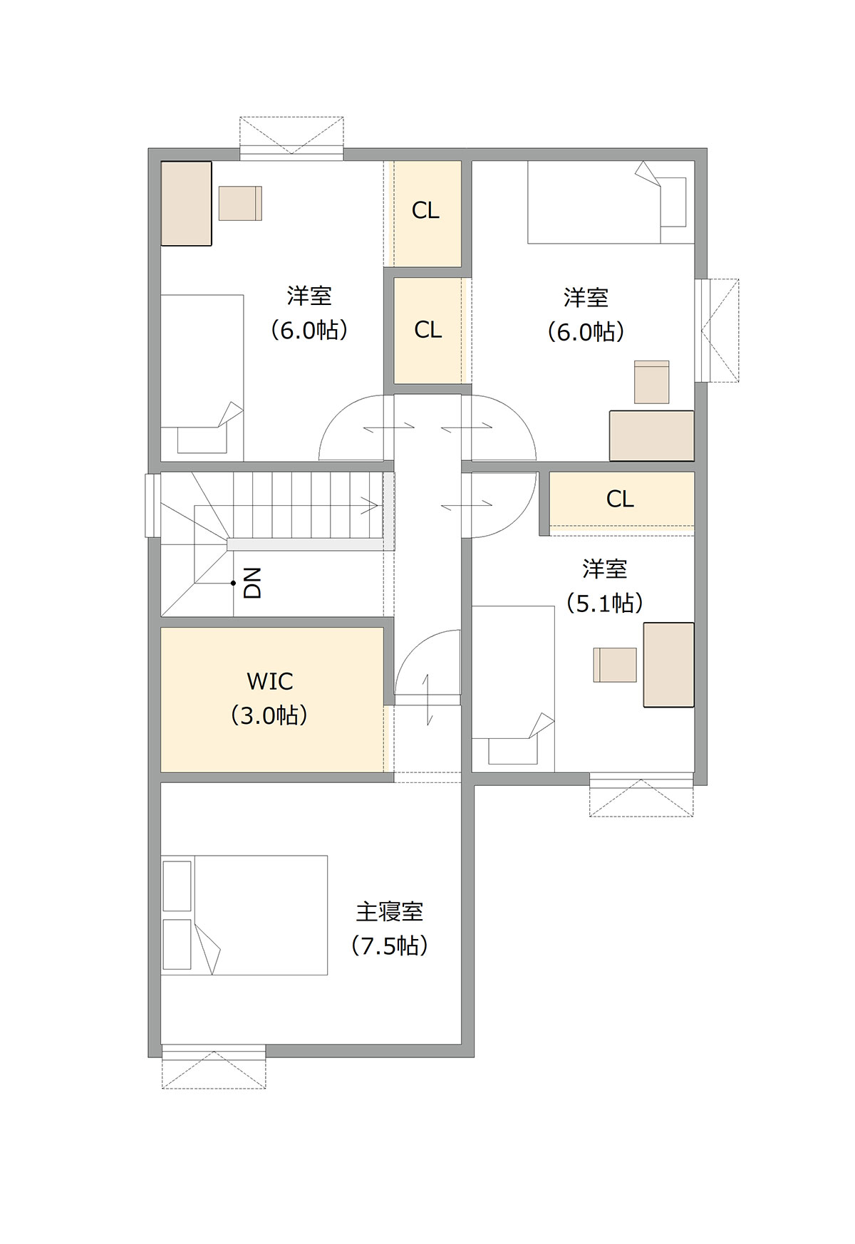 図：HC35-2N 2Fの間取り図