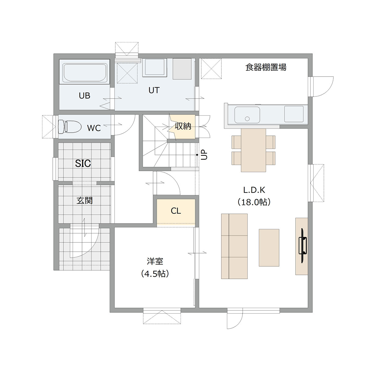 図：HC38-3N 1Fの間取り図