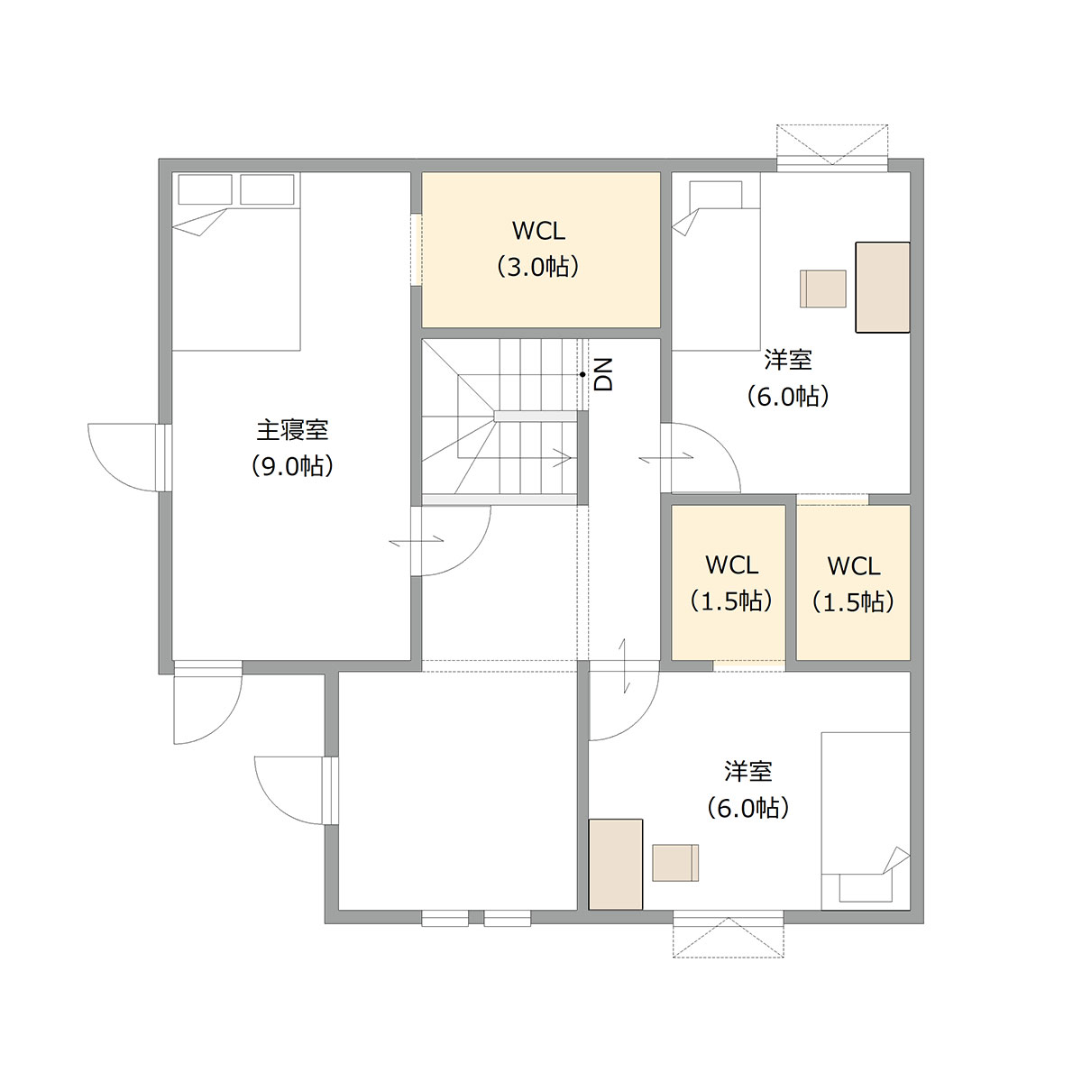 図：HC38-3N 2Fの間取り図