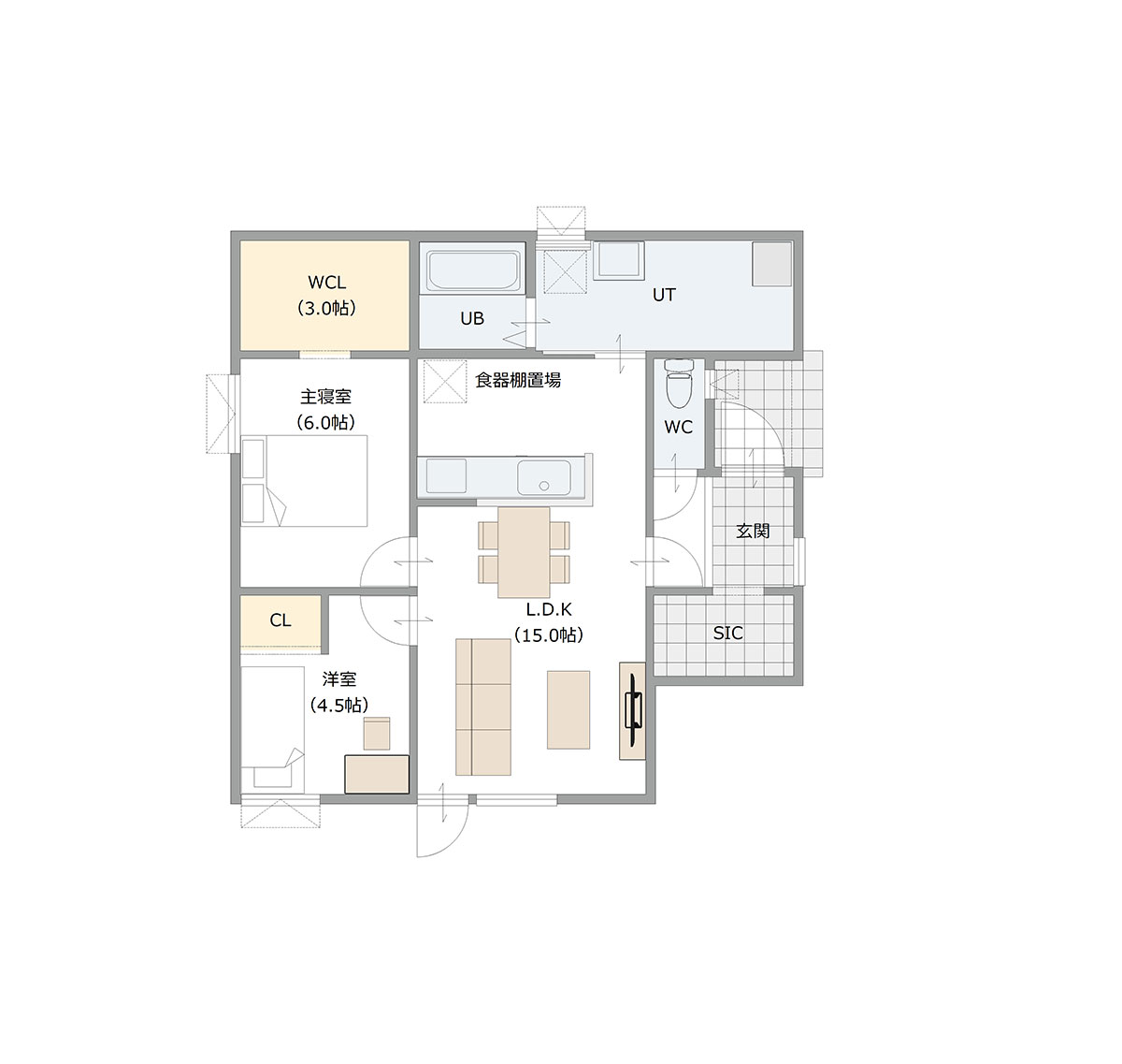 図：1Fの間取り図