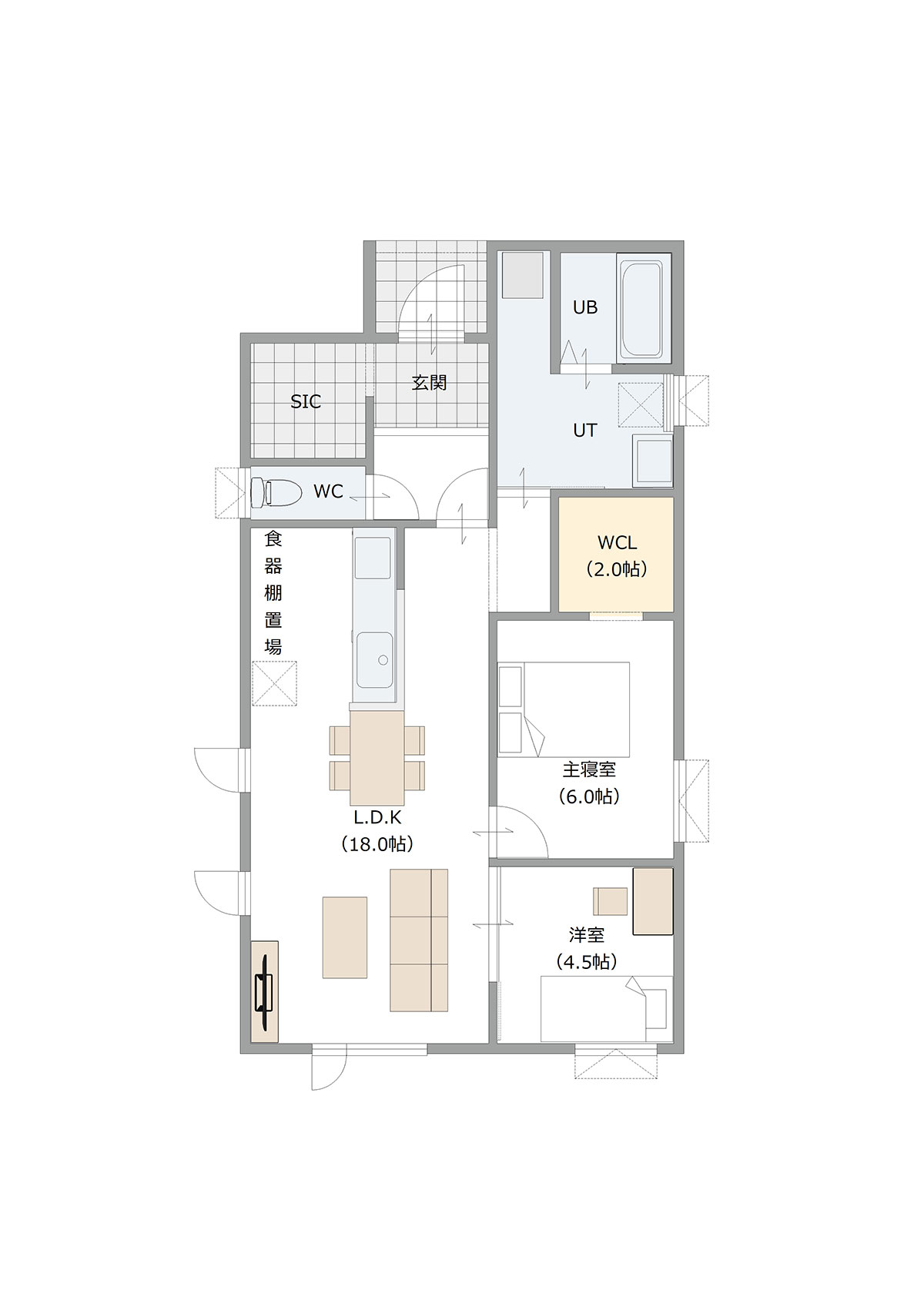 図：1Fの間取り図