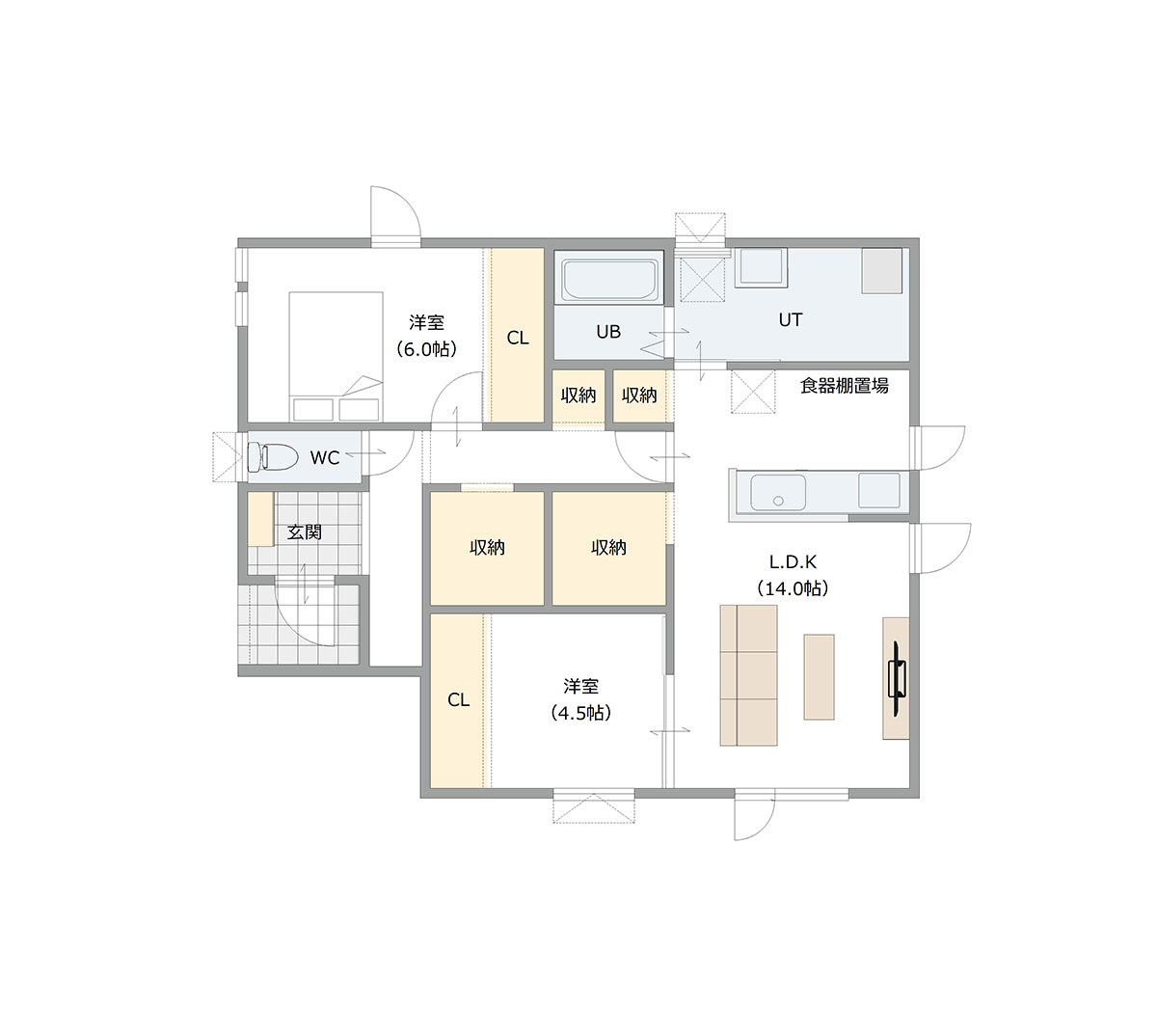 図：1Fの間取り図