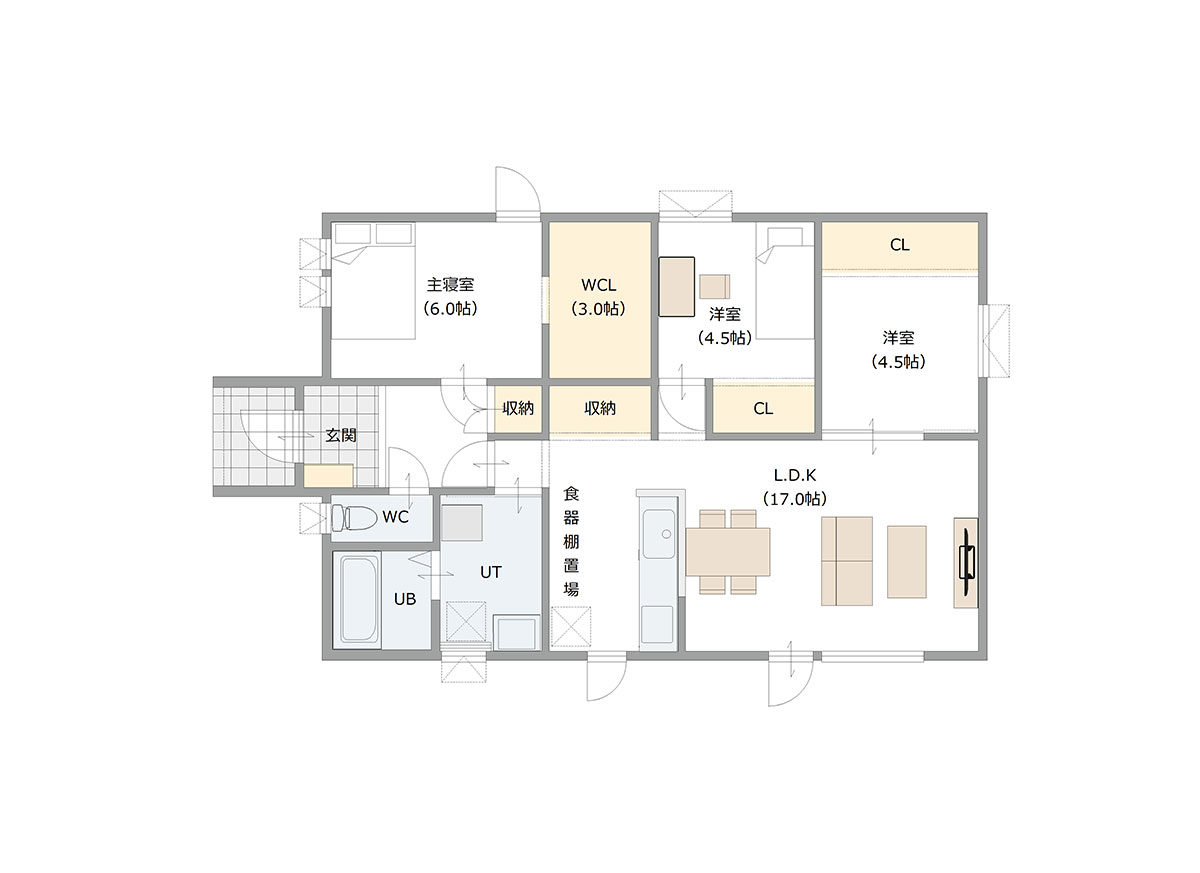 図：1Fの間取り図