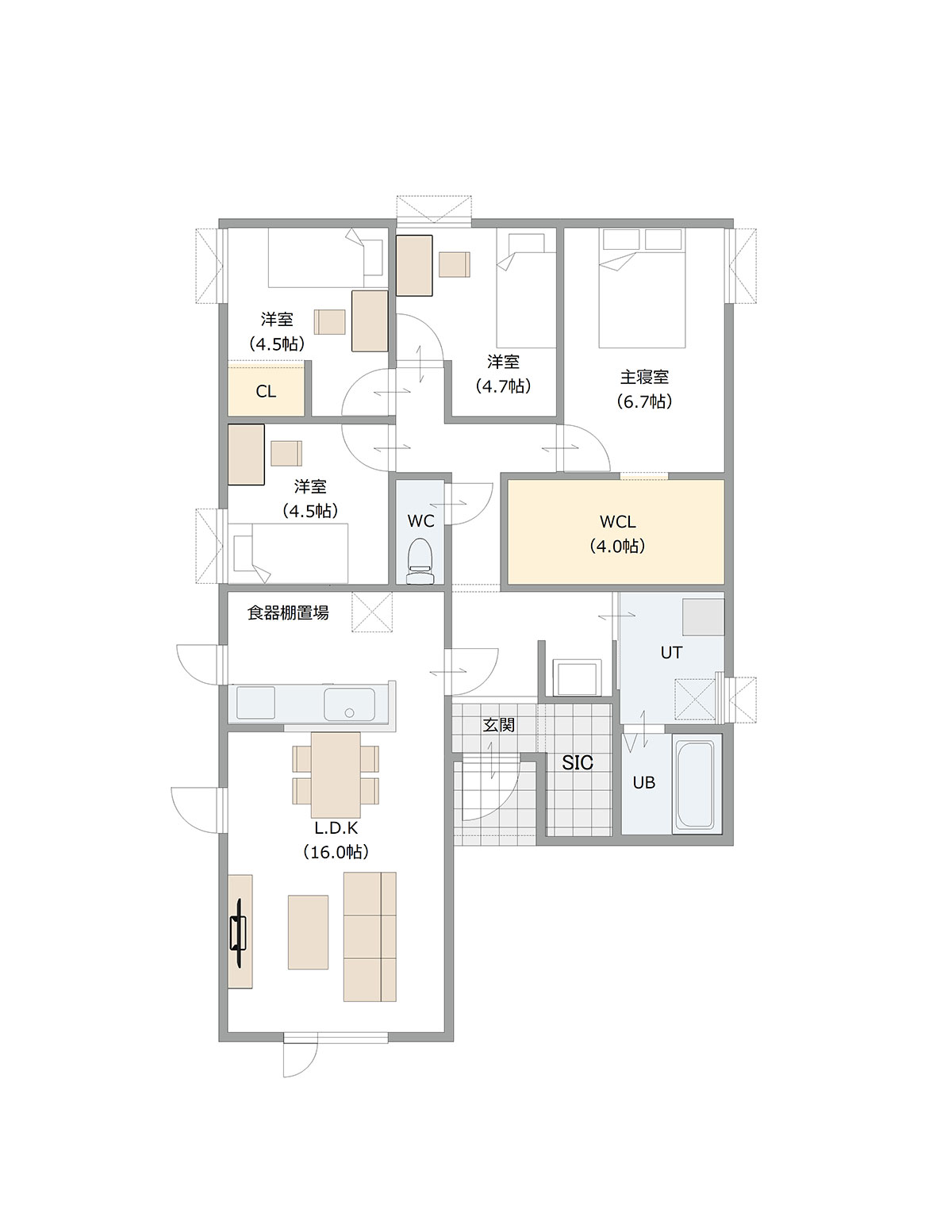 図：1Fの間取り図