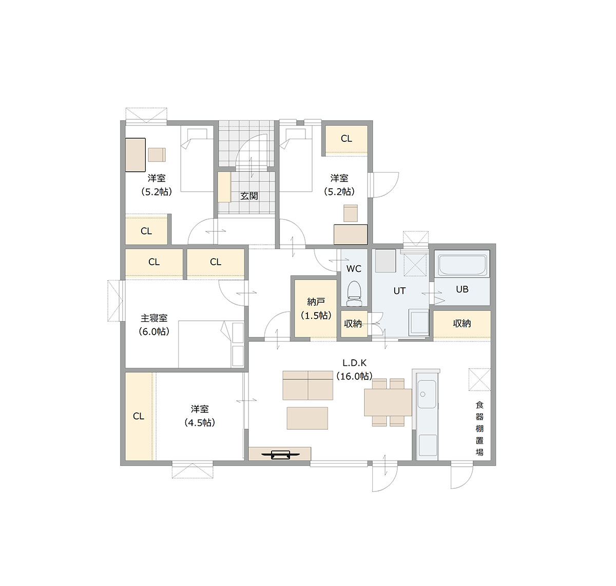 図：1Fの間取り図