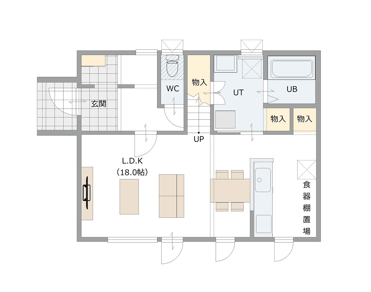 図：1Fの間取り図