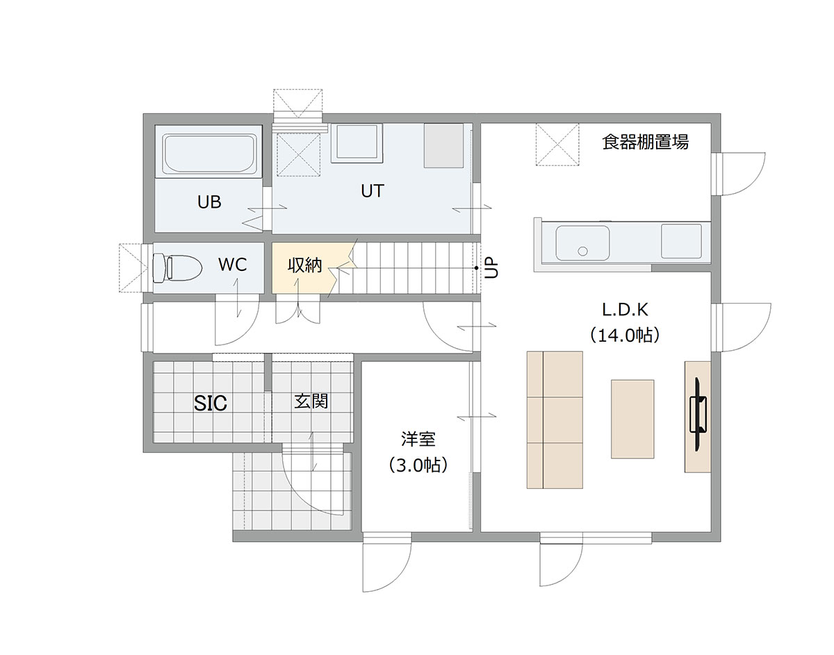 図：1Fの間取り図