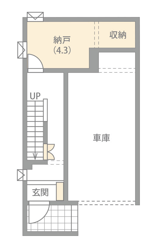 図：HIKARIA3 M50-S 1Fの間取り図