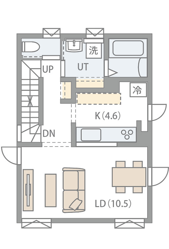 図：HIKARIA3 M54-S 2Fの間取り図